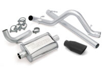 Monster Exhaust System Single Exit Black Ob Round Tip 07-11 Jeep 3.8L Wrangler 2 Door Banks Power
