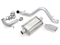 Monster Exhaust System Single Exit Chrome Ob Round Tip 12-18 Jeep 3.6L Wrangler JK All 2 Door Banks Power