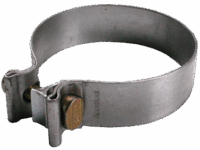 Exhaust Clamp 5 Inch Stainless Torca Band Clamp Diamond Eye