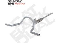 Cat Back Exhaust System 2014 Silverado/Sierra 1500 3 Inch Single/Dual Split Rear Aluminized Diamond Eye