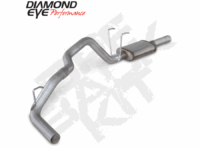DPF Back Exhaust For 2014 Ram 1500 3.0L Eco-Diesel 3 Inch Single In Dual Out Pass Aluminized Diamond Eye
