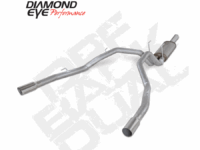 DPF Back Exhaust For 2014 Ram 1500 3.0L Eco-Diesel 3 Inch Single In Dual Out Split Rear Stainless Diamond Eye