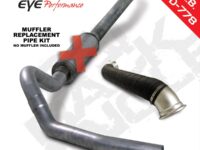 Cat Back Exhaust System For 04-05 Silverado/Sierra 2500/3500 LLY 4 inch Single Pass No Muffler Stainless Diamond Eye
