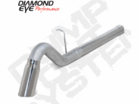 DPF Back Exhaust 4 Inch Diesel Particulate Filter Back Single Turn Down Aluminized Kit Diamond Eye
