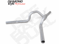 DPF Back Exhaust For 11-15 Silverado/Sierra 2500/3500 4 Inch Single/Dual Split Side Aluminized Diamond Eye