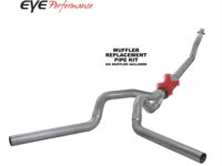 Turbo Back Exhaust 94-02RAM 2500/3500 4 Inch Single/Dual Split Rear/Side No Muffler Aluminized Diamond Eye