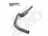 Cat Back Exhaust System 94-97.5 Ford F250/F350 Superduty 4 inch Single In/Out Pass With Muffler Stainless Diamond Eye