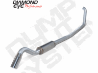 Turbo Back Exhaust Ford 7.3 Liter 4 Inch With Muffler Single Turn Down Underbody Exit Aluminized Diamond Eye