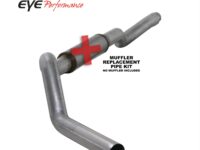 Cat Back Exhaust System 06-07.5 Silverado/Sierra 2500/3500 5 In. Single Pass Louvered No Muffler Aluminized Diamond Eye