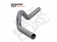 DPF Back Exhaust For 6.7L Cummins 4 Inch Single Passenger Side Stainless Diesel Diamond Eye